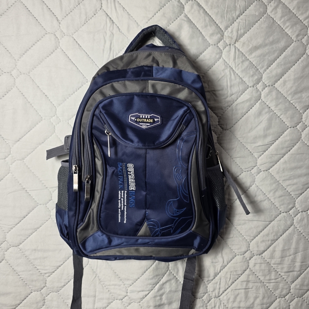 Outtrade Kid's Navy and Gray Multi-Pocket Backpack
